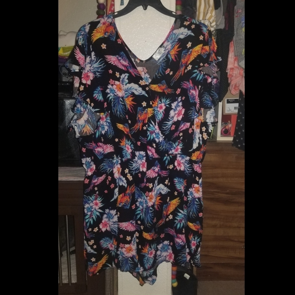 Colorful Tropical Romper